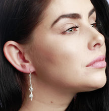 Load image into Gallery viewer, Kowhai Earrings 2 pod - Silver