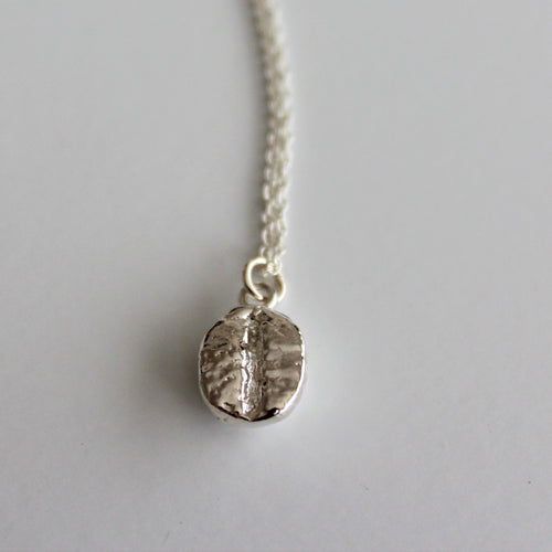 Coffee Bean Necklace - Silver