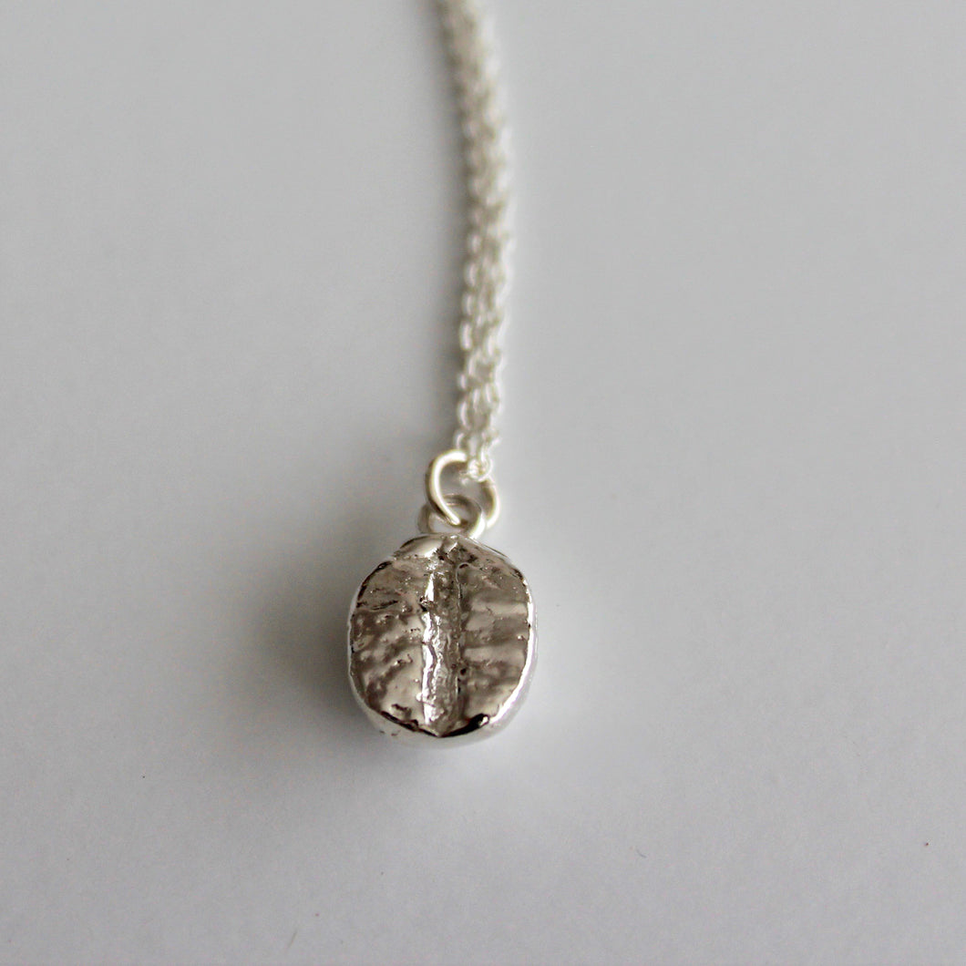 Coffee Bean Necklace - Silver