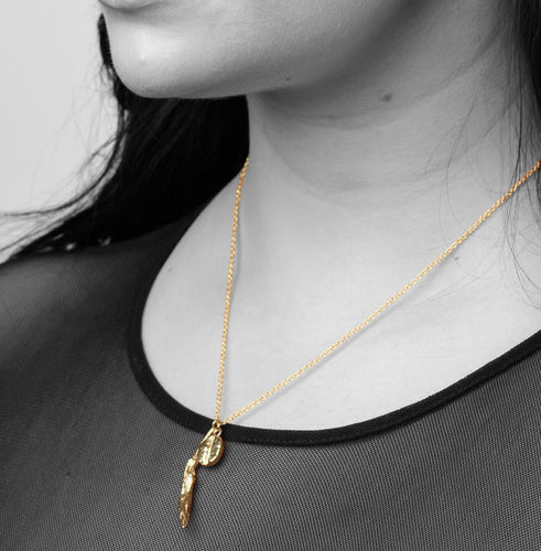 Chilli and Coffee Necklace - Gold