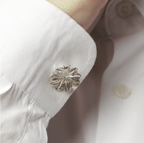 Poppy Top Cufflinks - Silver