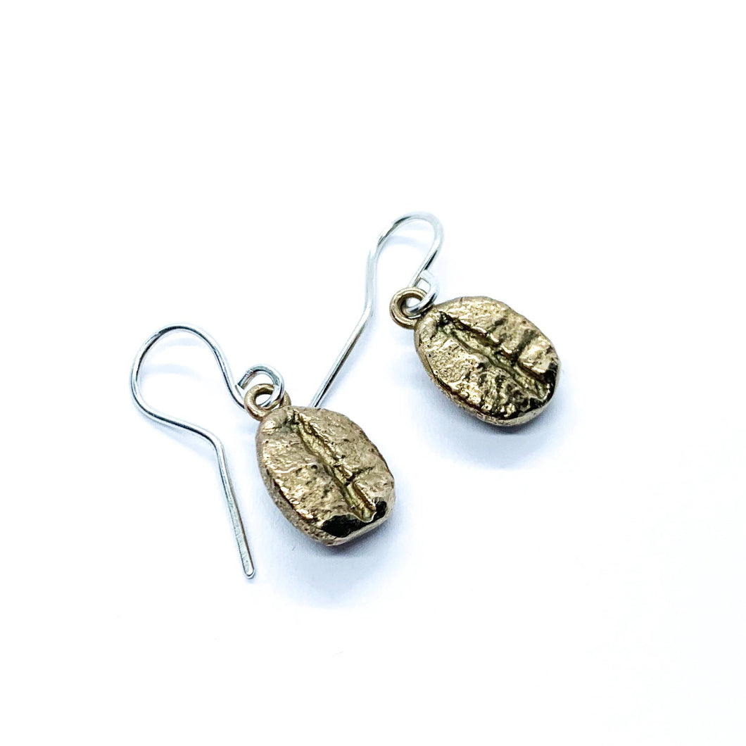 Coffee Bean Earrings - Bronzed