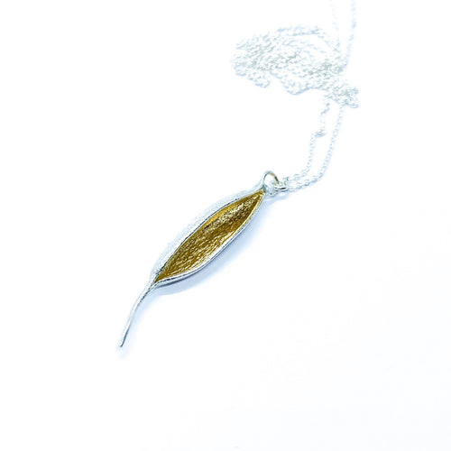 Rewarewa Necklace - Silver and Gold Inside