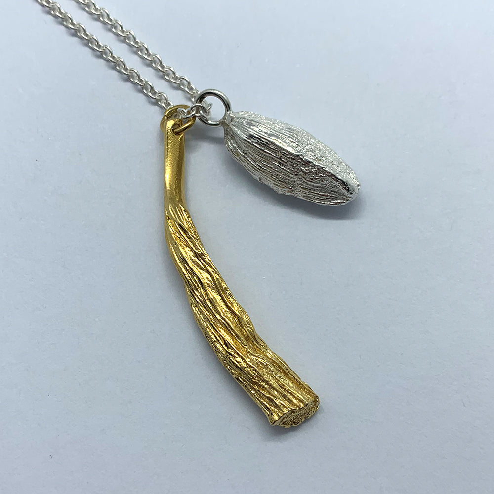 Vanilla and Cardamon Necklace - Gold and Silver