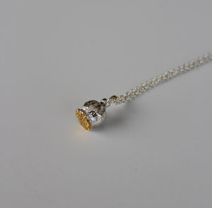 ANZAC Poppy Necklace - Silver + Gold